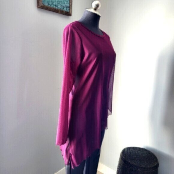 Picadilly Sheer Mesh Blouse Size Small - Picture 3 of 12
